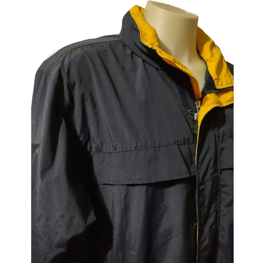Eddie Bauer Jacket Size M Mens Vintage Gorpcore Navy Blue Yellow Windbreaker Y2K